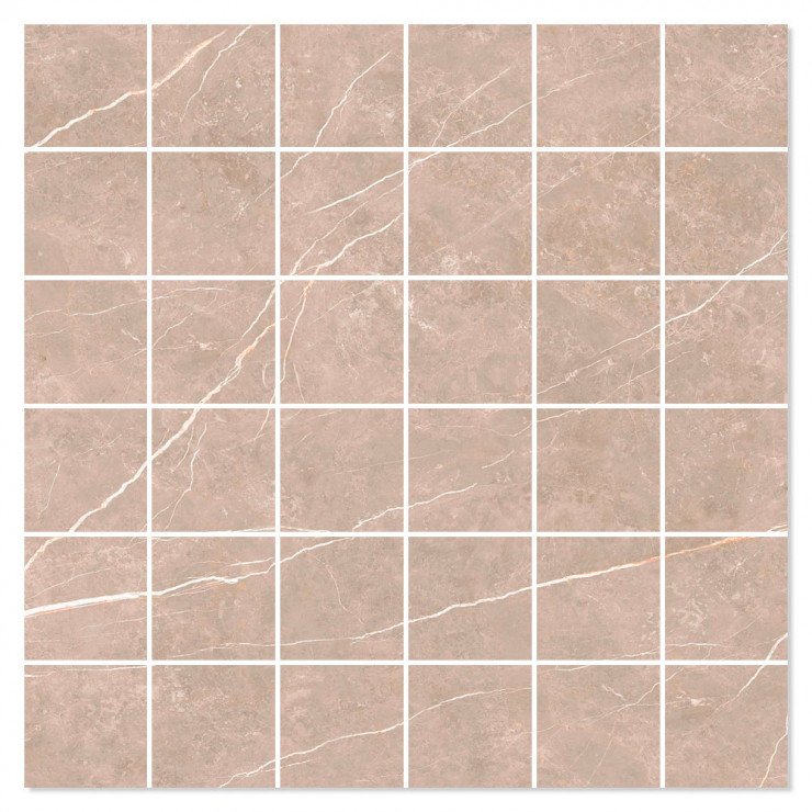 Marmor Mosaik Klinker Prestige Beige Mat 30x30 (5x5) cm-0